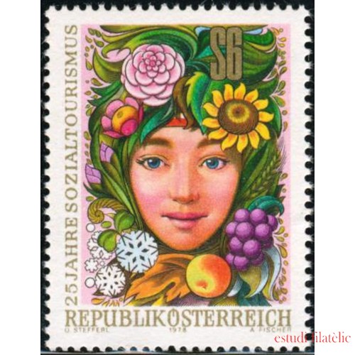 FL3 Österreich Austria 1406 1978 25 Años de turismo social MNH