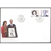 Suecia Sweden SPD FDC 2429/30 2005 Rey Carlos Gustavo XVI y Reina Silvia Sobre primer día