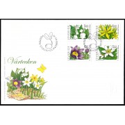 Suecia Sweden SPD FDC 2441/44 2005 Flora Flores de primavera Sobre primer día