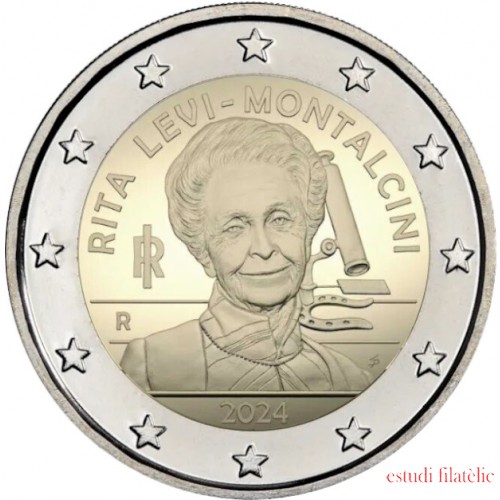 Italia 2024 2 € euros conmemorativos Rita Levi-Montalcini