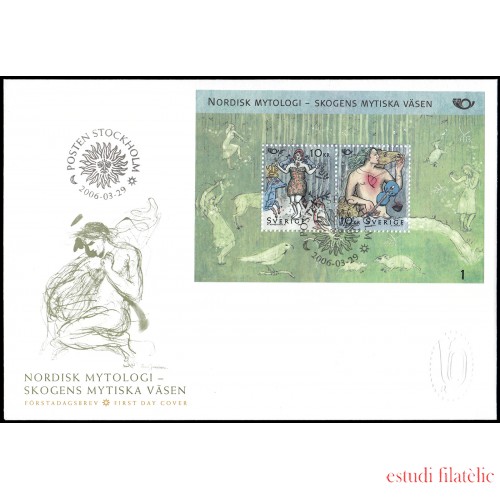 Suecia Sweden  SPD FDC HB31 2006 Mitología nórdica Sobre primer día