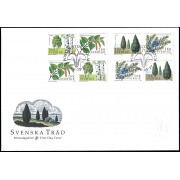 Suecia Sweden SPD FDC 2615/18 2008 Flora Árboles de Suecia Sobre primer día