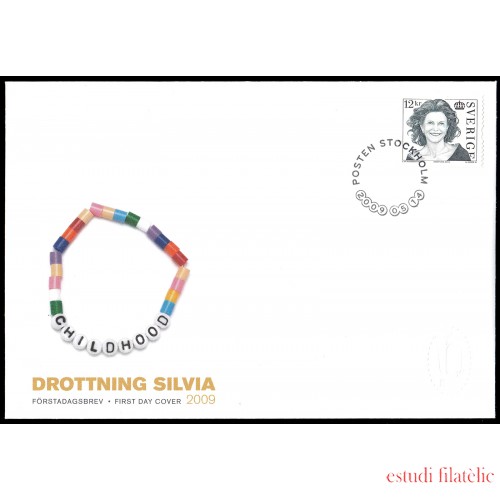 Suecia Sweden SPD FDC 2695 2009 Reina Silvia  Sobre primer día