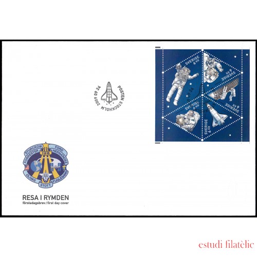 Suecia Sweden SPD FDC 2696/00 2009 Personalidades Christer Fuglesang primer astronauta sueco Sobre primer día