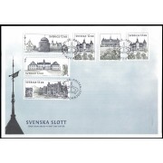 Suecia Sweden SPD FDC 2721/26 2010 Castillos y palacios suecos Sobre primer día