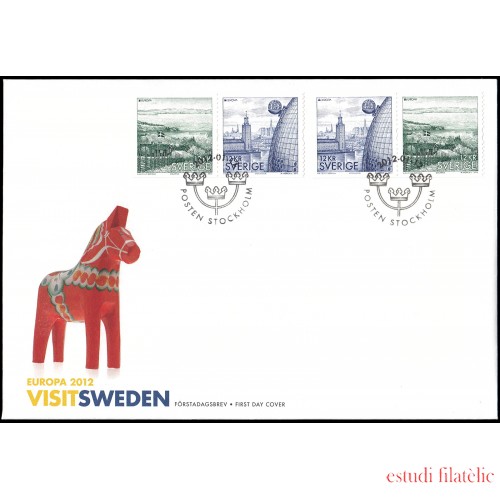 Suecia Sweden  SPD FDC 2834/35 2012 Europa Turismo Sobre primer día