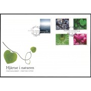 Suecia Sweden SPD FDC 2894/98 2013 Flora La naturaleza con forma de corazón Horizonte Sobre primer día 