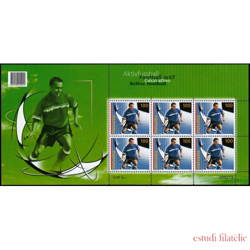 Suiza Switzerland 1976 2008 Deporte Fútbol activo minihojita MNH