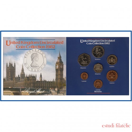 Gran Bretaña United Kingdom 1982 Cartera Oficial Brilliant Uncirculated