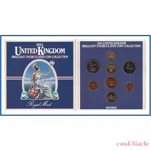 Gran Bretaña United Kingdom 1984 Cartera Oficial Brilliant Uncirculated