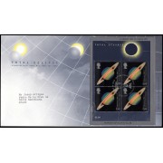 Gran Bretaña HB 7 1999 Eclipse total Philatelic Bureau Sobre primer día 