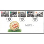 Gran Bretaña 1871/75 1996 SPD FDC Celebridades del fútbol británico Philatelic Bureau Sobre primer día