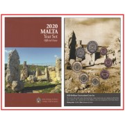 Malta 2020 Cartera Oficial Monedas € euro + 2 euros conm Templos de Skorba 