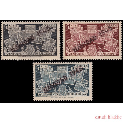 España Spain Barcelona SH NE 32 1945 Navidad MNH 