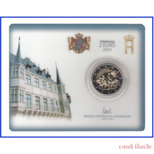 Luxemburgo 2024 Cartera Oficial Coin Card 2 € conmemorativos Guillermo II