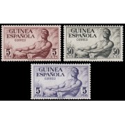 Guinea Española 311/13 1952 Indígena con tam-tam MNH