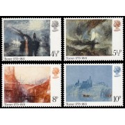 Gran Bretaña 747/50 1975 200 aniv. del nacimiento del pintor William Turner MNH