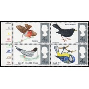 Gran Bretaña 444/47A 1966 Aves británicas MNH