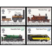 Gran Bretaña 760/63 1975 150 aniv. del primer tren público de vapor MNH