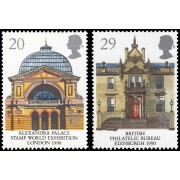 Gran Bretaña 1455/56 1990 Edificios de correos MNH