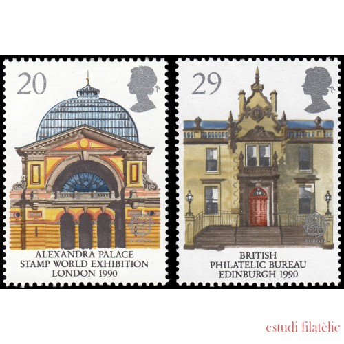 Gran Bretaña 1455/56 1990 Edificios de correos MNH