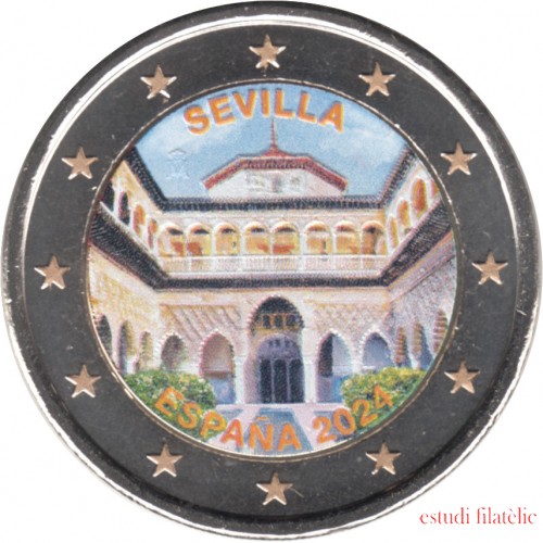 España 2024 2 € euros conmemorativos Color 2 Alcázar Sevilla