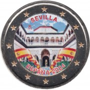 España 2024 2 € euros conmemorativos Color 3 Alcázar Sevilla