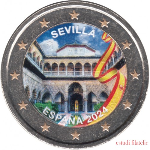 España 2024 2 € euros conmemorativos Color 4 Alcázar Sevilla