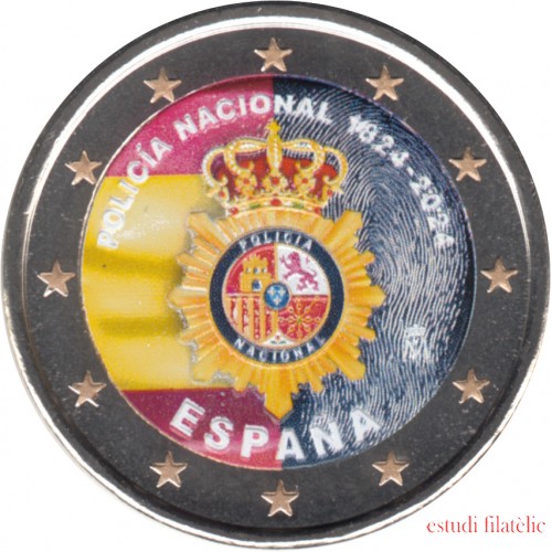 España 2024 2 € euros conmemorativos Color 1 Policía Nacional