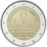 Bélgica 2024 2 € euros conmemorativos Lucha contra el cáncer 