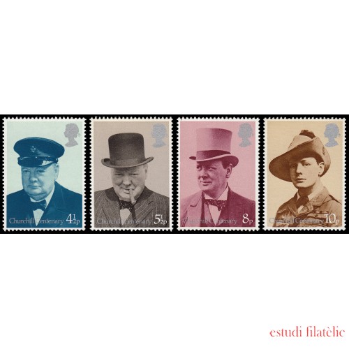 Gran Bretaña 735/38 1974 Centenario del nacimiento de Winston Churchill MNH