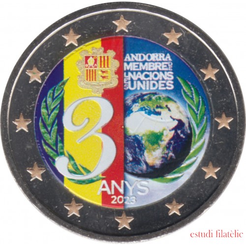 Andorra 2023 2 euros € conmemorativos Color Nacions Unides