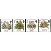 Gran Bretaña 1222/25 1986 Protección de la naturaleza MNH