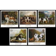 Gran Bretaña 1511/15 1991 Perros Cuadros del pintor George Stubbs MNH