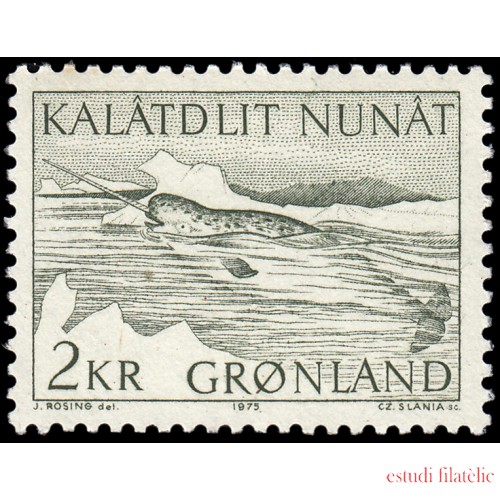 Groenlandia 80 1975 Fauna Narval MNH