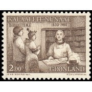 Groenlandia 111 1980 150 aniv. de la biblioteca de Groenlandia MNH