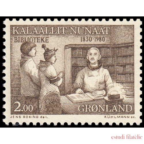 Groenlandia 111 1980 150 aniv. de la biblioteca de Groenlandia MNH