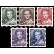 Dinamarca Denmark 758/62 1982 Reina Margarita II serie 2 MNH