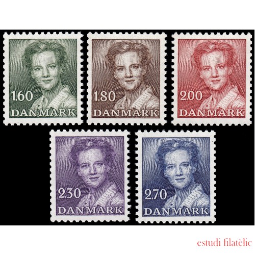 Dinamarca Denmark 758/62 1982 Reina Margarita II serie 2 MNH