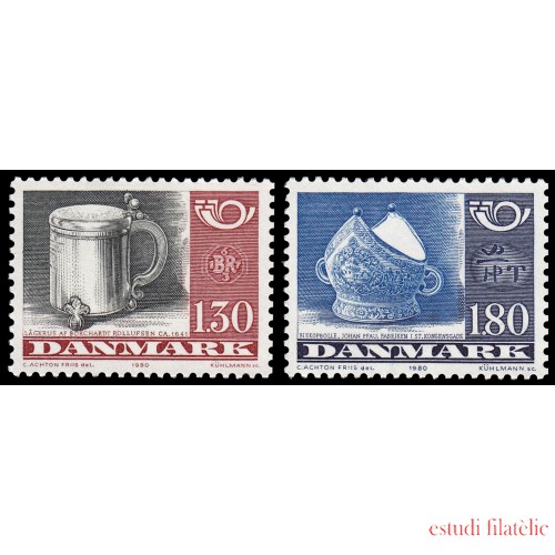 Dinamarca  Denmark 711/12 1980 Artesanía antigua MNH