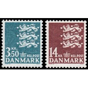 Dinamarca Denmark 756/57 1982 Escudo de armas MNH