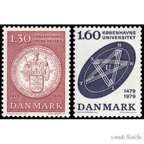 Dinamarca  Denmark 678 1979 500 aniv. fundación de la Universidad de Copenhague MNH