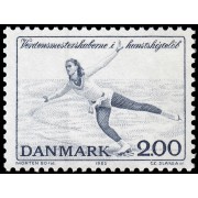 Dinamarca  Denmark 751 1982 Campeonatos del mundo de patinaje artístico en Dinamarca MNH