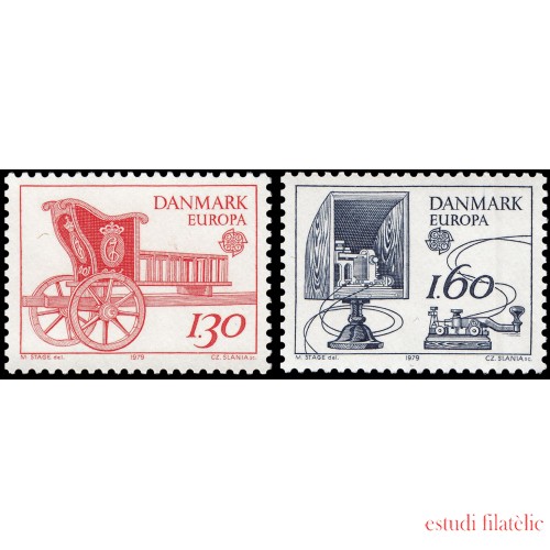 Dinamarca  Denmark 687/88 1979 Europa Historia postal MNH