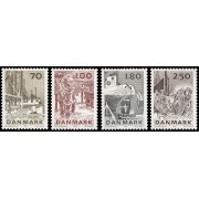 Dinamarca  Denmark 669/72 1978 Industri de pesca danesa MNH