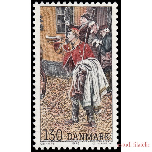 Dinamarca  Denmark 630 1976 HAFNIA 76 Exposición Internacional de Sellos, Copenhague MNH