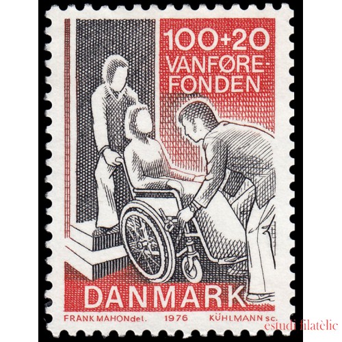 Dinamarca  Denmark 629 1976 En beneficio del fondo nacional para discapacidades MNH