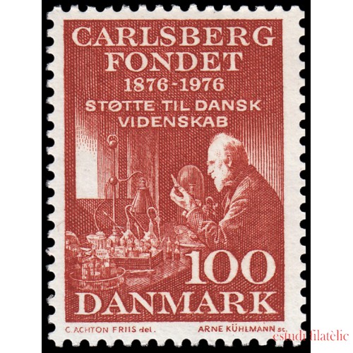 Dinamarca  Denmark 631 1976 Centenario de la Fundación Carlsberg MNH