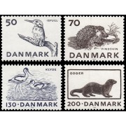 Dinamarca  Denmark 608/11 1975 Animales protegidos MNH