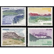 Dinamarca  Denmark 642/45 1977 Paisajes de Jutlandia sur MNH